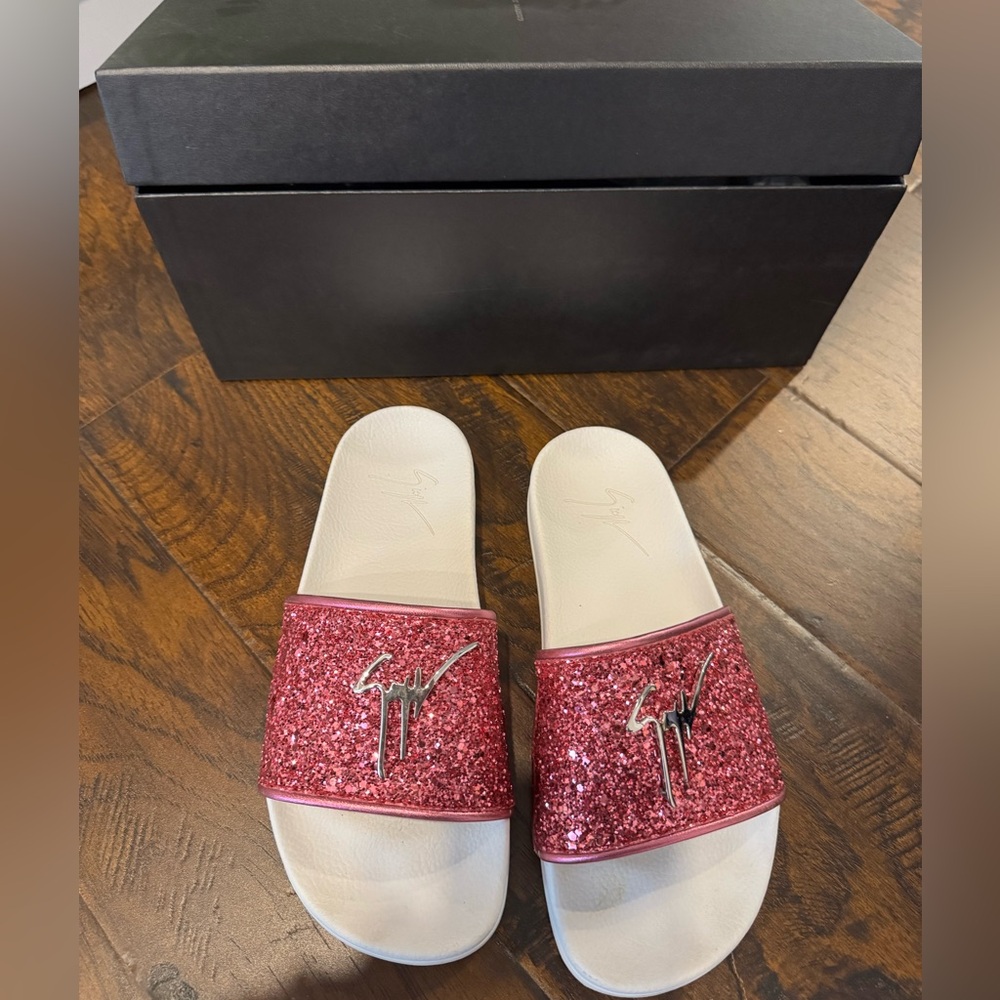 Giuseppe Zanotti Pink Glitter Sandals